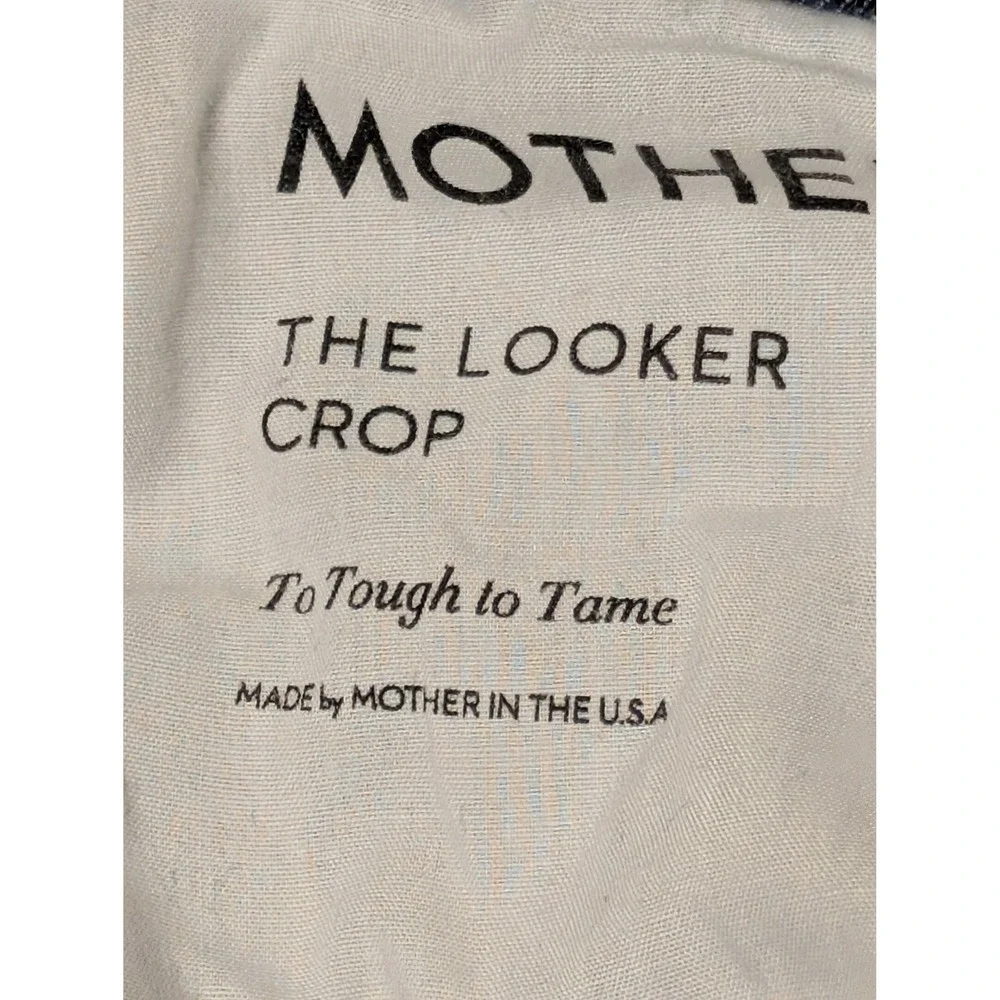 Mother‎ The Looker Crop Skinny Jeans Dark Wash Indigo Stretch Denim Size 26 USA